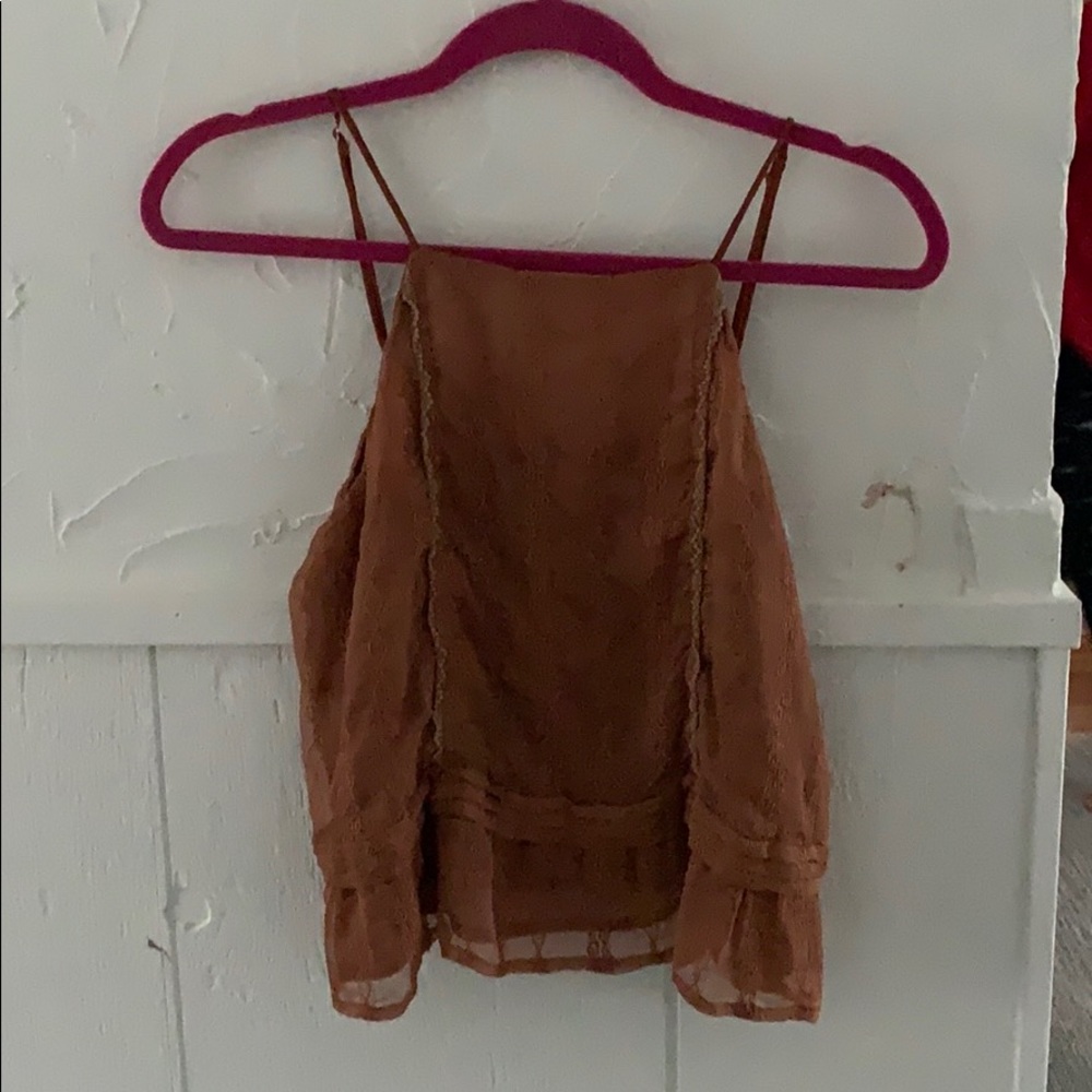 Bronze Flowy tank top